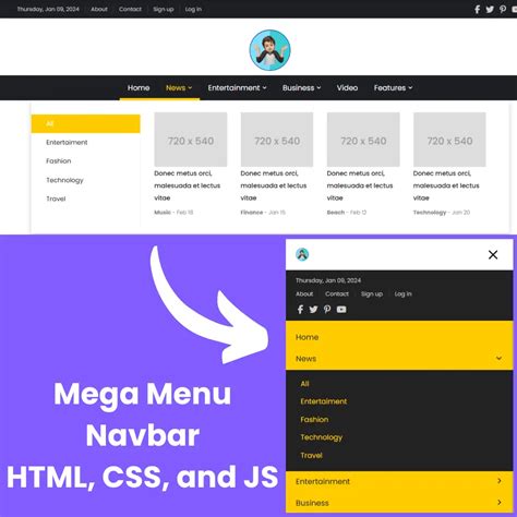 Menu Html Css Template