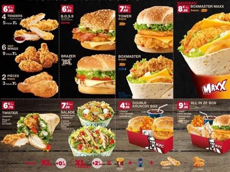 KFC Menu Prix (Maroc France) » Mall Center Shopping