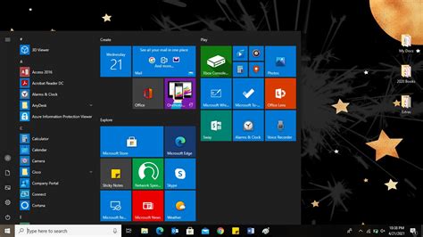 menu on computer screen
