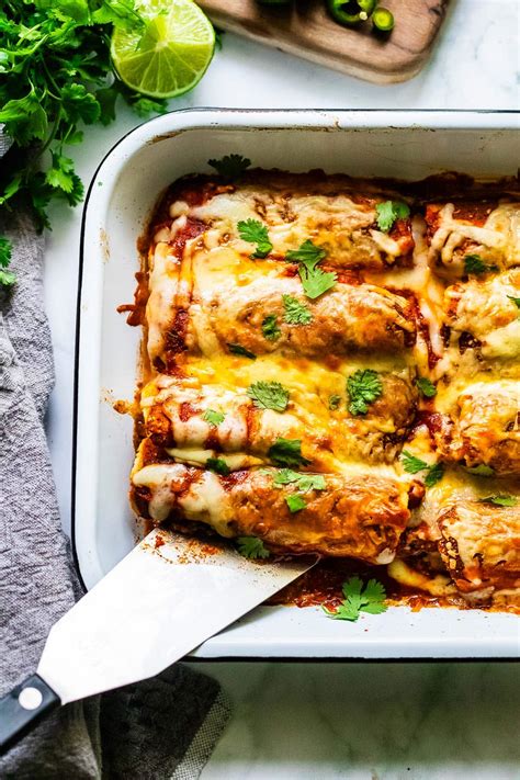 Menu With Chicken Enchiladas