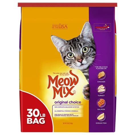 meow mix dry cat food 30 lb bag