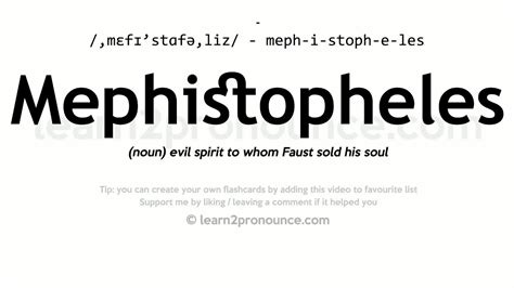 Mephistopheles Definition And Pronunciation