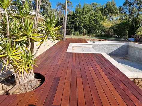 Merbau Decking Around Pool