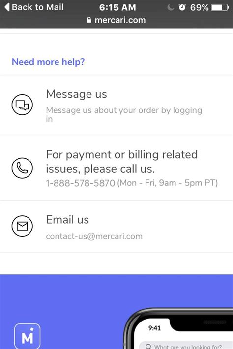 mercari phone number customer service