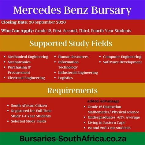 mercedes benz bursary application 2024