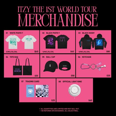merchandise info