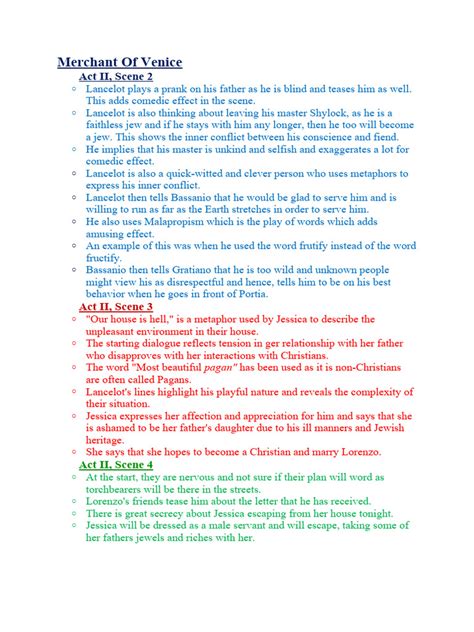 +14 Merchant Of Venice Notes Pdf Latest
