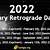 mercury retrograde 2022 dates and signs