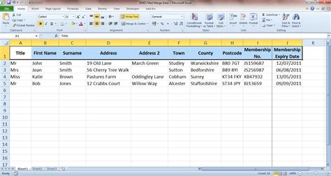 merge data from excel to word template