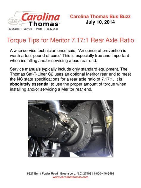 Meritor Wheel Hub Torque Specs