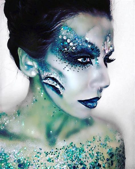 Mermaid face paint by Paint Girl. Inspired by Jolene