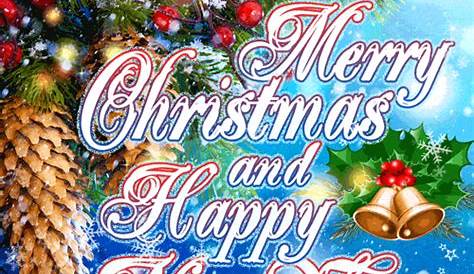 Merry Christmas And Happy New Year Wishes Gif