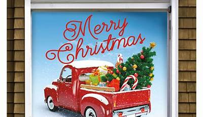 Merry Christmas Garage Door Cover