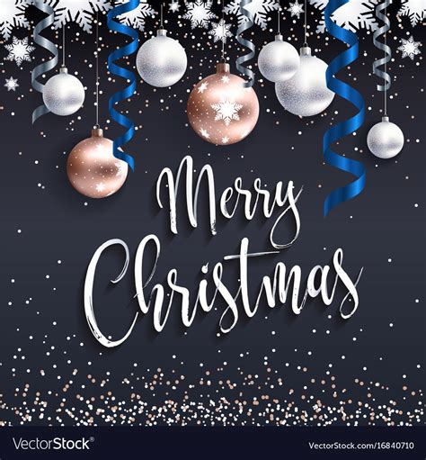 Merry christmas greeting card or banner xmas Vector Image