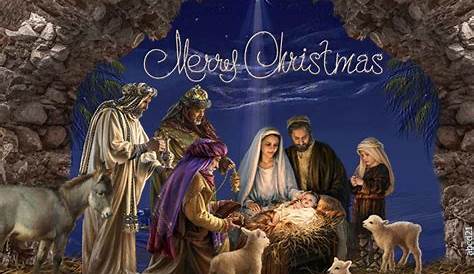 Merry Christmas Nativity Scene Gif С Рождеством Христовым! анимация на телефон №1408273