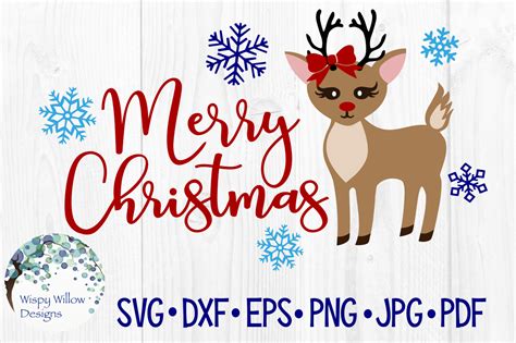 Merry Christmas Reindeer SVG (388389) SVGs Design Bundles