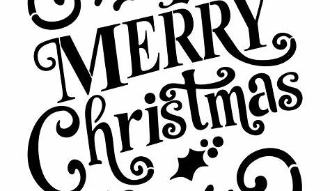 Merry Christmas Stencil