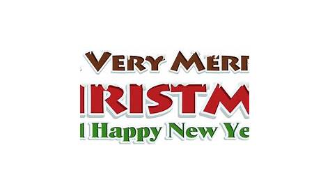 Merry Christmas and Happy New Year PNG Clip Art Image