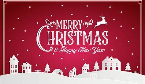 Merry Christmas And Happy New Year 2019 Greeting Card On
