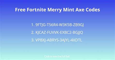 New Minty Fortnite Axe Merry Mint Youtube