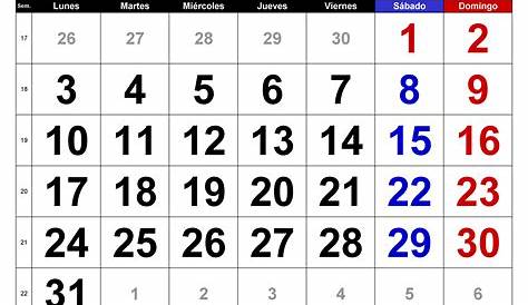 Calendario Mensual 2021 🥇 【 Descargar PDF & JPG