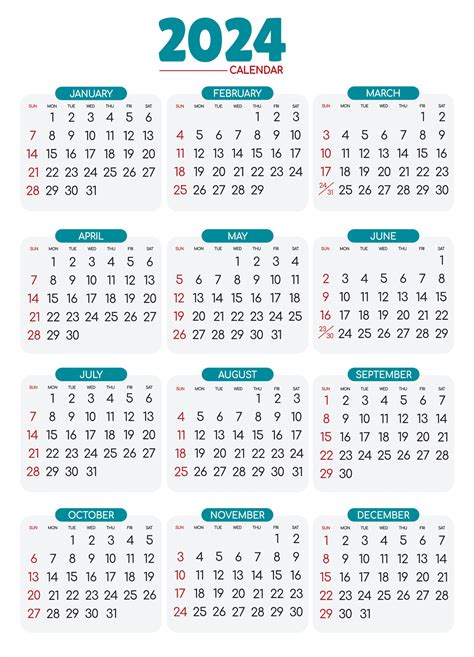 Mes Calendar 2024