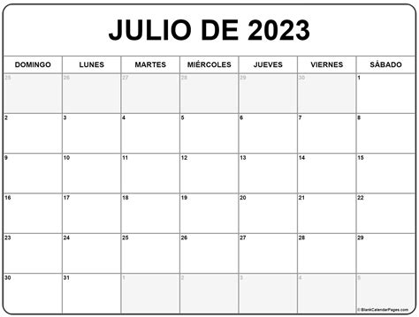 mes de julio 2023 calendario para imprimir