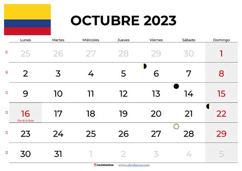 mes de octubre 2023 colombia