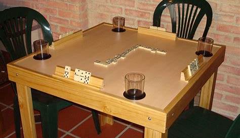 Solid Wood Poplar Domino Table With Removable Legs