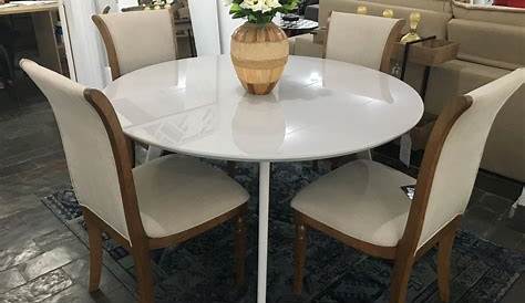 Conjunto Mesa de Jantar Bali Redonda (120cm) - 4 Cadeiras - Tampo de