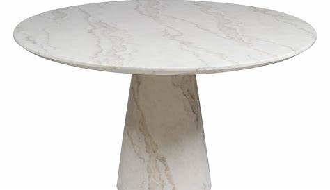 Mesa redonda 70 cm mármol base hierro fundido negro | muebles.com