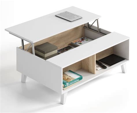 Mesa Centro Blanco Brillo Conforama