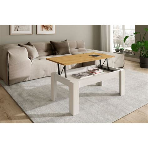 Mesa De Centro Rectangular Minimalista Elevable