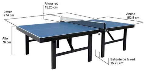 mesa tenis de mesa medidas