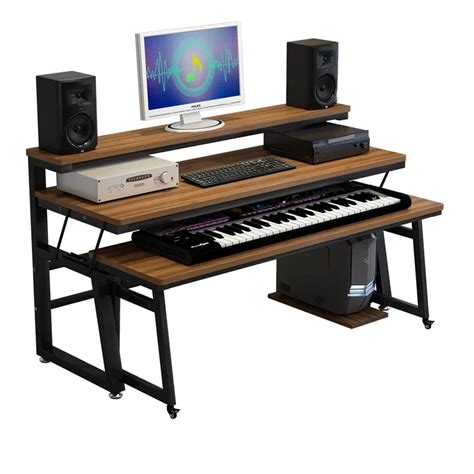 Pin de Jack Tranckle en Music studio desk with sliding piano Sala de