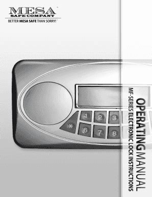MESA SAFE COMPANY Electronic Safe