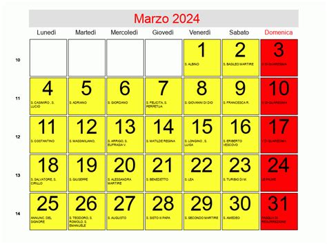 mese di marzo 2024