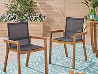 Mainstays Mirabell Outdoor Patio Sling Mesh Dining Chairs, Set of 4