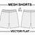 mesh shorts template