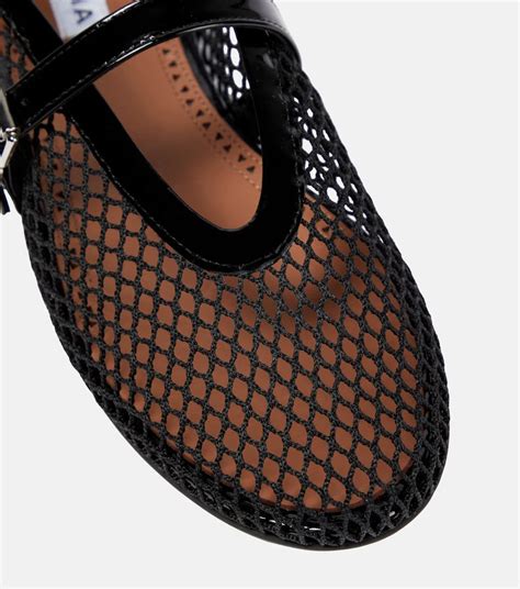 mesh ballet flats