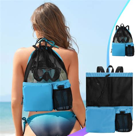 Mesh Drawstring Swim Bag