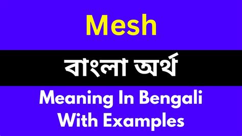 mesh meaning in bengali