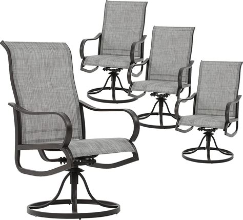 Mesh Patio Swivel Chairs