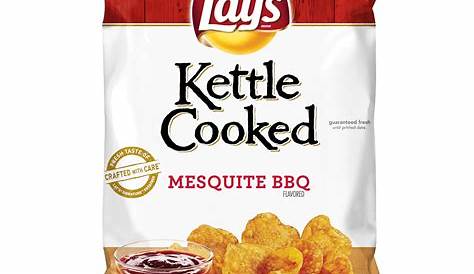 Lay S Kettle Cooked Potato Chips Mesquite Barbecue 8 Oz Bag