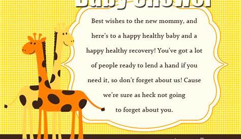 Baby Shower Card Messages to Baby