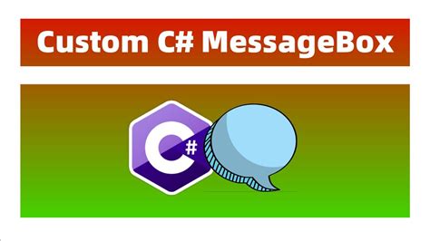 Message Box Custom Buttons C#