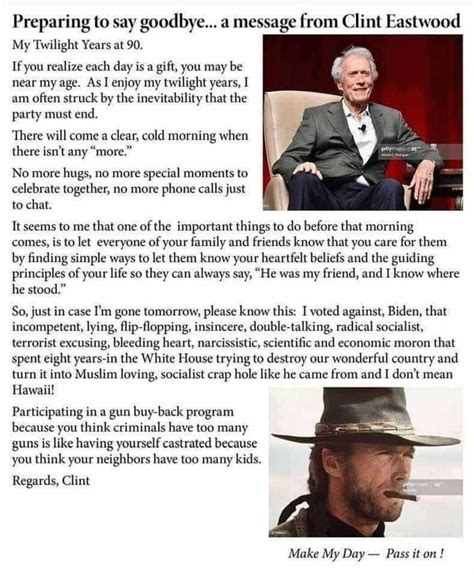 message from clint eastwood