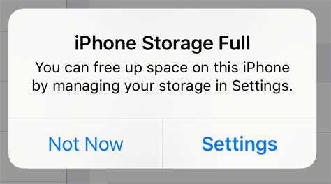 Message Iphone Storage Full
