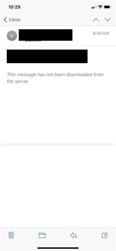 Message Not Downloaded