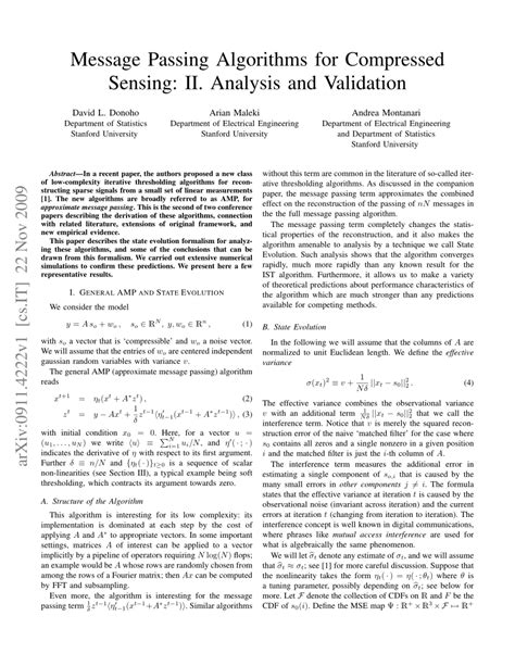 Message-Passing Algorithms For Compressed Sensing